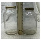 2 vintage gallon jars
