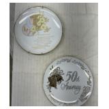 2 vintage wall plates