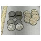 Vintage aluminum coasters