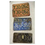Vintage license plates