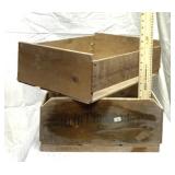 2 wooden boxes