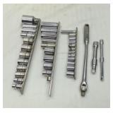 Blackhawk USA 1/4" & 3/8 sockets/ext/breaker bar