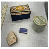 Vintage first aid items and novelty TP