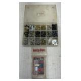 Assorted hardware with plastic organizer