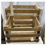 2 wooden boxes/crates