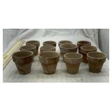 12 clay pots