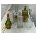 6 vintage bottles