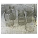6 Kerr canning jars