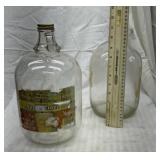 2 vintage gallon cider jugs