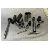 Collection of Easco sockets, extensions, ratchet