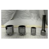 Blue Point USA 3/4 drive 3 sockets & extension