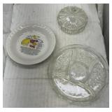 Divided plate, pie plate, candy dish