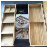 2 bamboo drawer organizers
