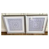 2 framed prints --22' square
