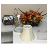 Collection of CDs and decor