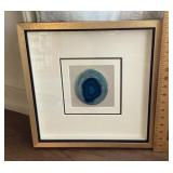 Framed blue agate slice