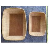 Pair of woven baskets