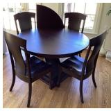 48' heavy round table, 4 chairs, & pads
