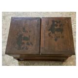 Lidded storage box w/drawer 12' x 18 1/2ï¿½ x 12'