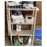 Sterilite plastic shelf and contents