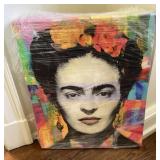 Frida Kahlo print on canvas