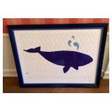 35x44 Avalisa framed blue whale print