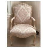 Pink floral arm chair