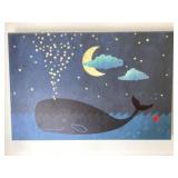 16' x 24' whale print on canvas