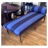 Blue striped chaise lounge --5 feet long