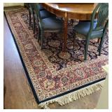 8x12 Karastan area rug in dining room