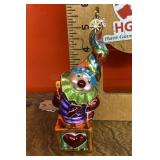 Mercury glass Jack in the Box ornament