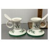 Spode Christmas candle holders