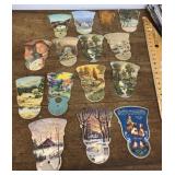 Collapsible cardboard advertising fans