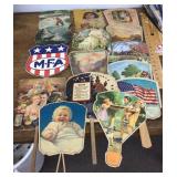 Cardboard advertising fans