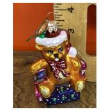 Radko mercury glass teddy bear ornament