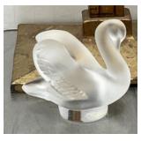 Lalique crystal swan