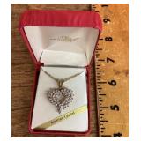 Austrian crystal heart necklace