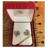 Austrian crystal heart earrings