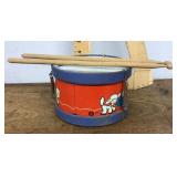 Ohio Art tin litho drum and sticks