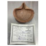 Ancient pottery lamp with COA