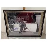 Autographed Bob Plager hockey photo