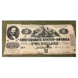 Confederate 2 dollar bill