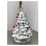 White ceramic Christmas tree --battery powered