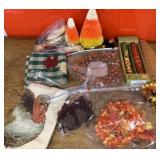 Collection of fall holiday decorations