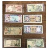 8 foreign bank notes