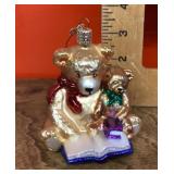 Old World Christmas mercury glass bears ornament