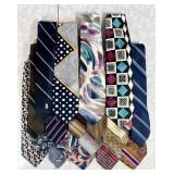 19 vintage silk and polyester neckties