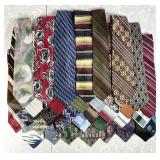 35 vintage silk and polyester neckties