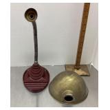 Vintage desk lamp parts with cast iron base