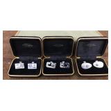 3 pairs men cufflinks